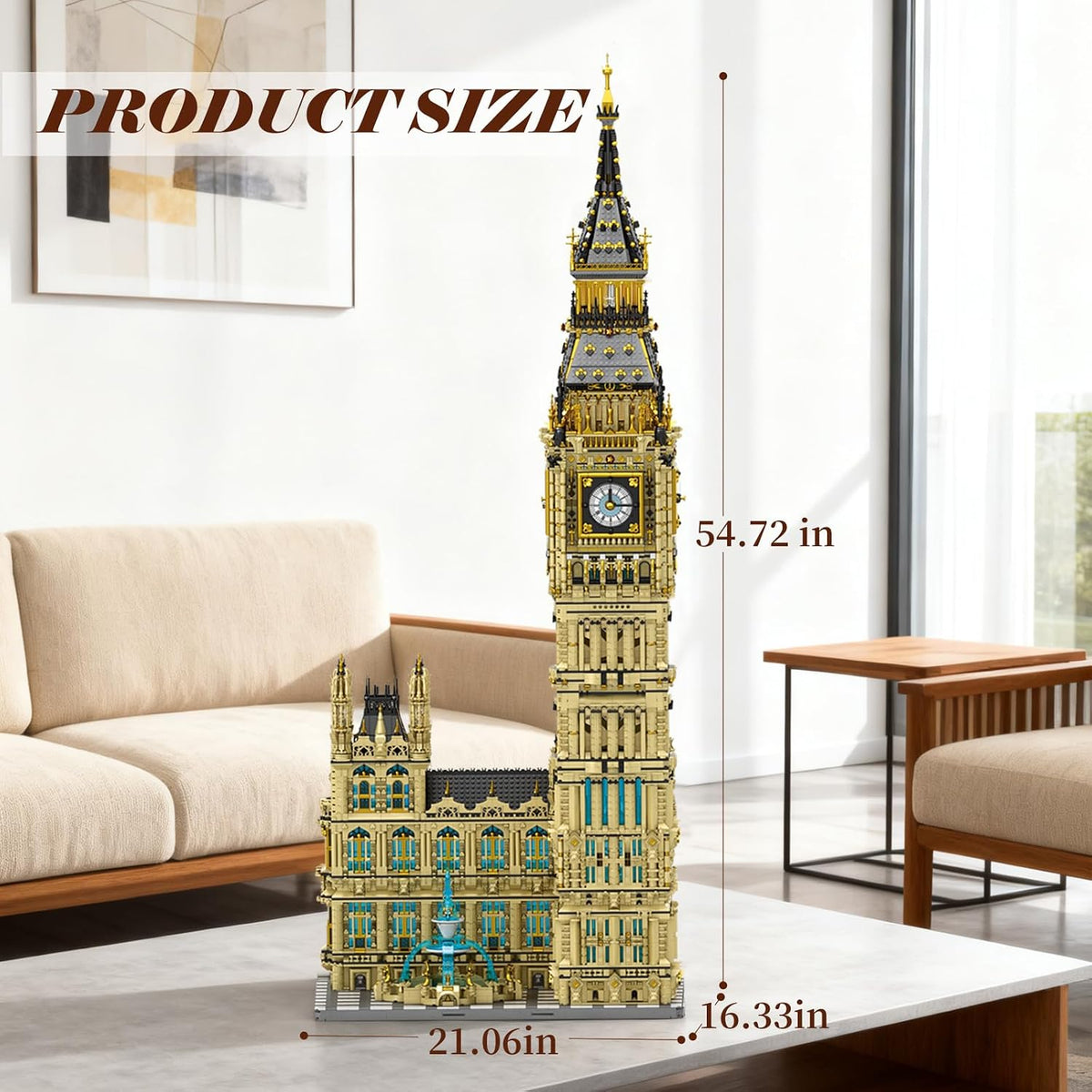 Reobrix Big Ben Architecture Building Set 1.39M Large Landmark Tower | 13825 Pcs Large Building Block Kit with Realistic Clock for Adults, London Clock..