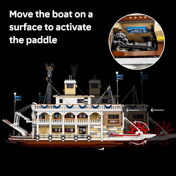 LEGO Ideas River Steamboat Building Set - Room Decor for Men and Women - Boat Model Building Kit for Adults, Ages 18+ - Arts & Crafts Display for...