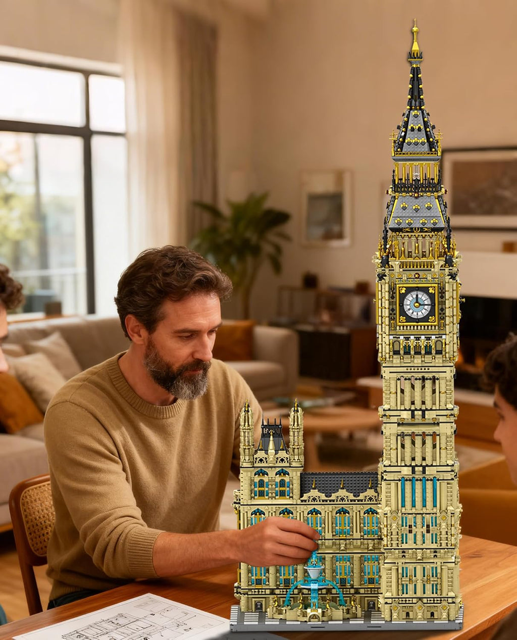 Reobrix Big Ben Architecture Building Set 1.39M Large Landmark Tower | 13825 Pcs Large Building Block Kit with Realistic Clock for Adults, London Clock..