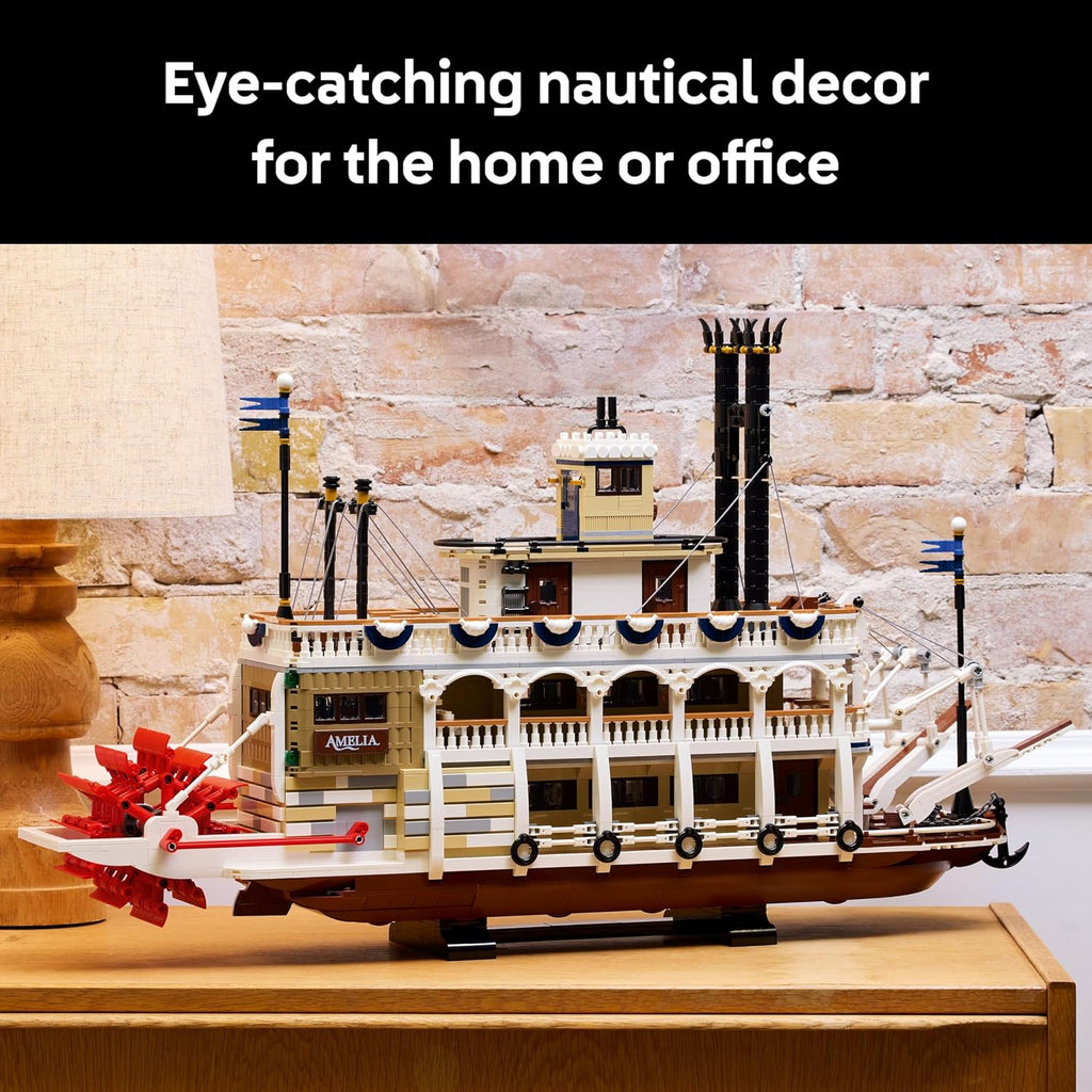 LEGO Ideas River Steamboat Building Set - Room Decor for Men and Women - Boat Model Building Kit for Adults, Ages 18+ - Arts & Crafts Display for...